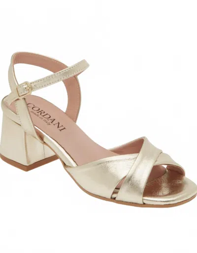 Cordani Women Ilaria Block Heel Sandal In Platium In Gold