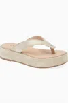 Cordani Women's Kendra Platform Flip Flop In Soft Gold In Multi