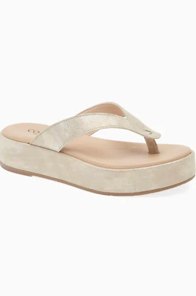 Cordani Women's Kendra Platform Flip Flop In Soft Gold In Multi