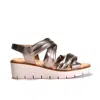 Cordani Women's Margo Criss Cross Sling Back Sandals In Bronze In Animal Print