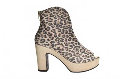 Cordani Women's Tabbi Peep-toe Bootie In Ivory Cheetah In Animal Print