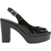 Cordani Women's Tyler Peep Toe Slingback Pump In Vernice Nero