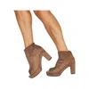Cordani Tyra Peep Toe Platform Bootie In Natural Stretch Suede In Multi