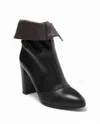 Cordani Women Valenti Leather Ankle Foldable Shaft Booties In Black In Black