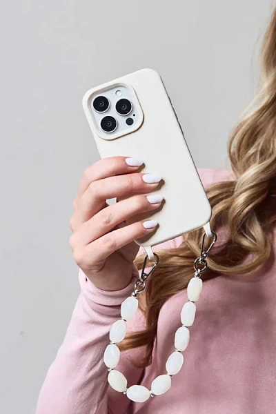 Cordée Cases Aurelia Phone Case And Chain Set In Ivory At Urban Outfitters In White