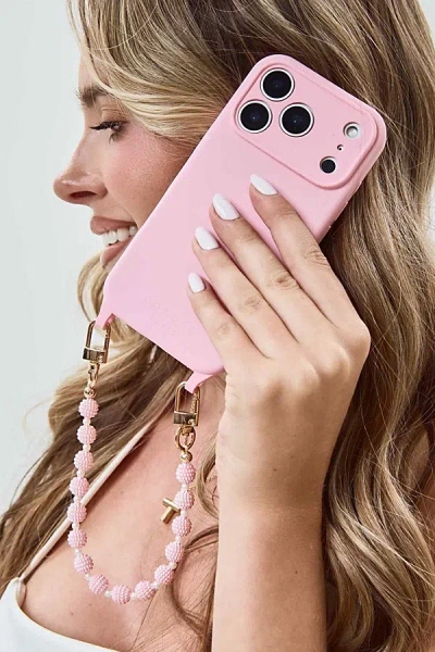 Cordée Cases Berry Phone Case And Chain Set In Blush At Urban Outfitters In Pink