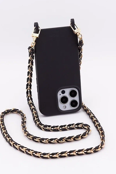 Cordée Cases Emi Leather Phone Chain In Black At Urban Outfitters
