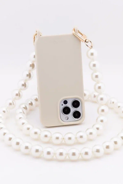 Cordée Cases Maxi Pearl Crossbody Phone Chain In Pearl At Urban Outfitters In White