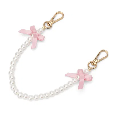 Cordée Cases Pink / Purple / White Pearl Bow Phone Wristlet Blush