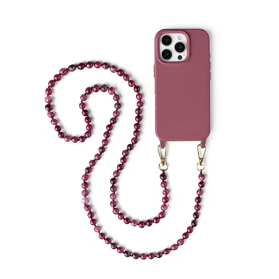 Cordée Cases Purple Scarlett Phone Chain Set In Brown