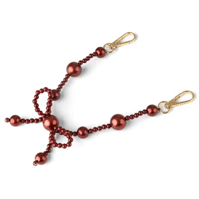 Cordée Cases Red Burgundy Bow Phone Wristlet