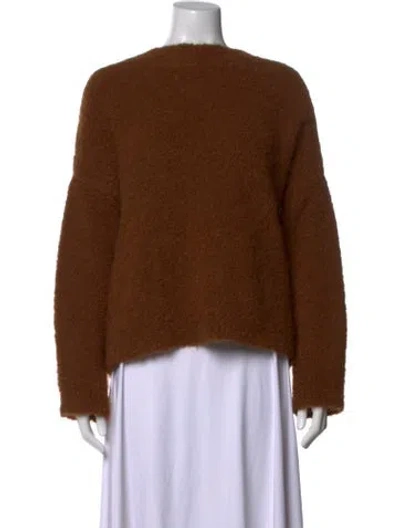 Pre-owned Cordera Alpaca Crew Neck Sweater In Brown