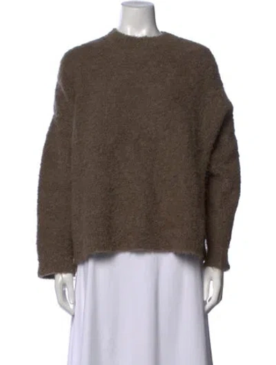 Pre-owned Cordera Alpaca Crew Neck Sweater In Brown