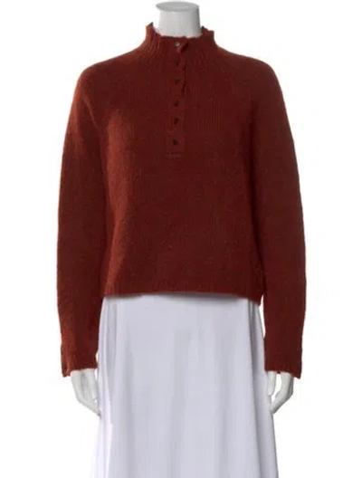 Pre-owned Cordera Alpaca Mock Neck Sweater In Multi