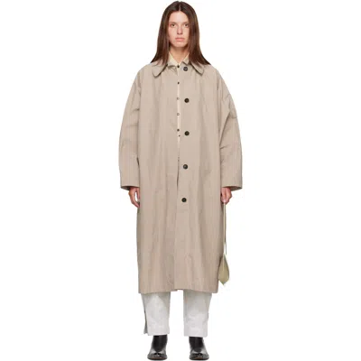 Cordera Beige Batwing Trench Coat In Avena