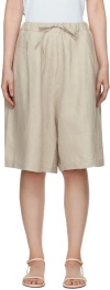 Cordera Beige Maxi Shorts In Toasted