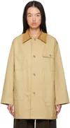 Cordera Beige Worker Jacket In Beige