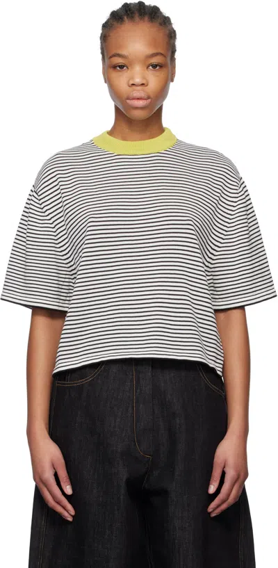 Cordera Cotton Striped T-shirt Lime In Green