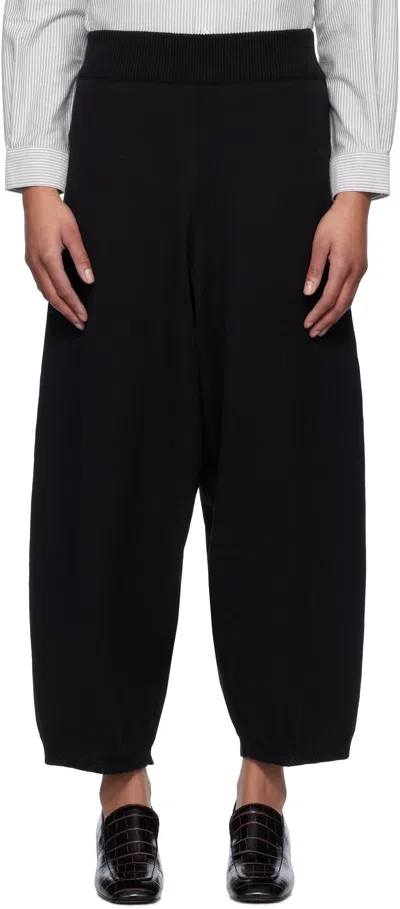 Cordera Black Cotton Knitted Lounge Pants
