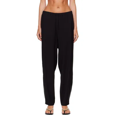 Cordera Black Viscose & Wool Lounge Pants