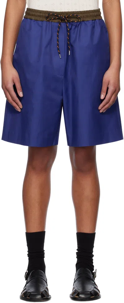 Cordera Blue Sailing Bermuda Shorts In Klein