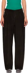 Cordera Corduroy-effect Trousers In Brown