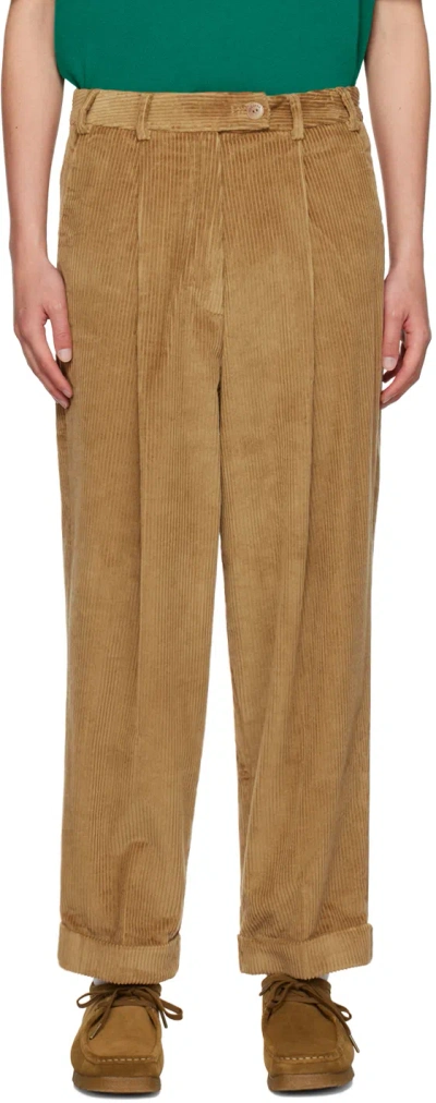 Cordera Brown Masculine Trousers In Miel