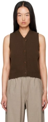 Cordera Brown Merino Wool & Cashmere Vest In Brown