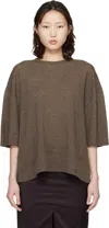 Cordera Brown Merino Wool Oversized T-shirt In Brown
