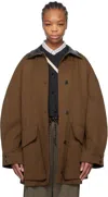 Cordera Brown Short Trench Jacket In Root