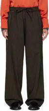 Cordera Brown Tailoring Relaxed Trousers In Shade