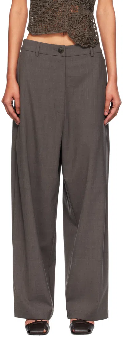 Cordera Brown Wide-leg Trousers