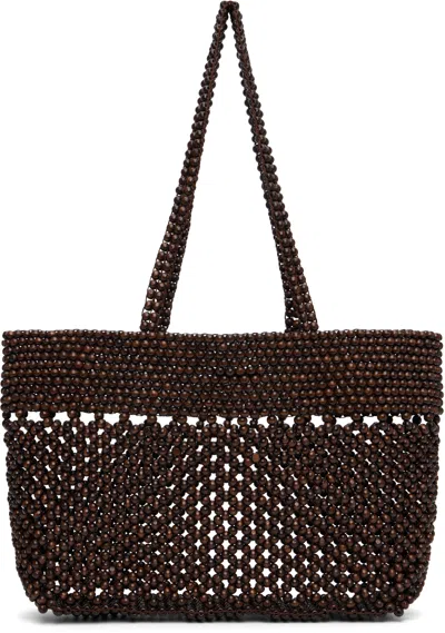 Cordera Brown Wooden Beads Tote