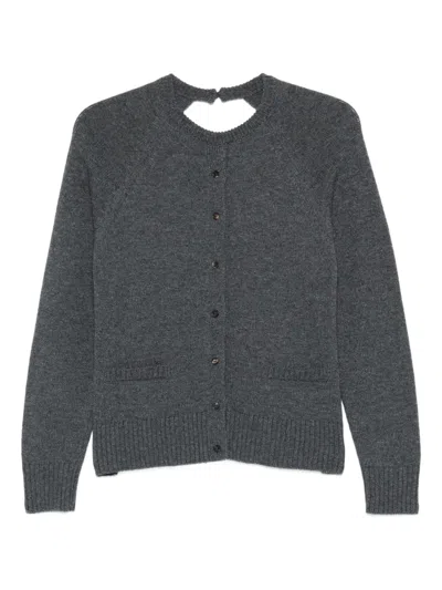 Cordera Button-up Cardigan In Gray