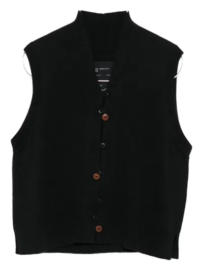 Cordera Buttoned Gilet In Black