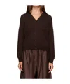 Cordera Button-front Wool Cardigan In Brown