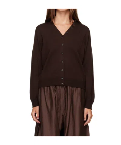 Cordera Button-front Wool Cardigan In Brown
