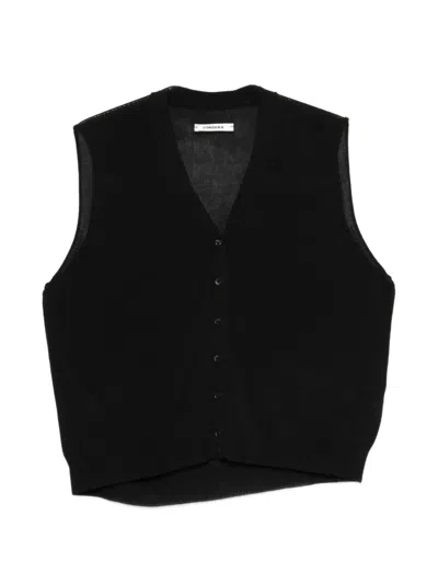 Cordera Button-up Knitted Top In Black