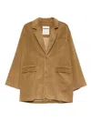 Cordera Corduroy Single-breasted Blazer In Brown