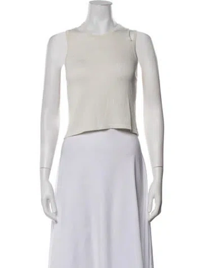 Pre-owned Cordera Crew Neck Sleeveless Top In Neutrals