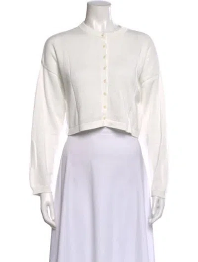 Pre-owned Cordera Crew Neck Sweater In White