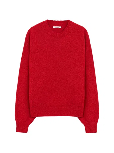 Cordera Crew-neck Drop-shoulder Sweater In Red