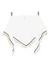 Cordera Crochet-trim Wool Scarf In White