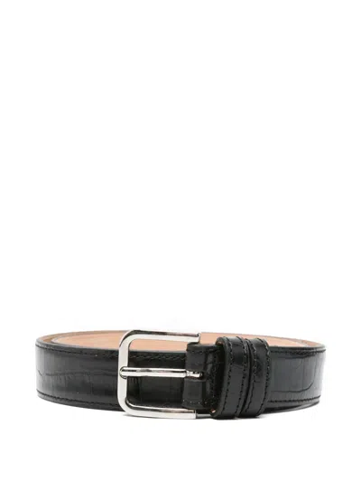 Cordera Crocodile-leather Belt In Black
