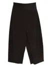 Cordera Crossover-waist Trousers In Brown