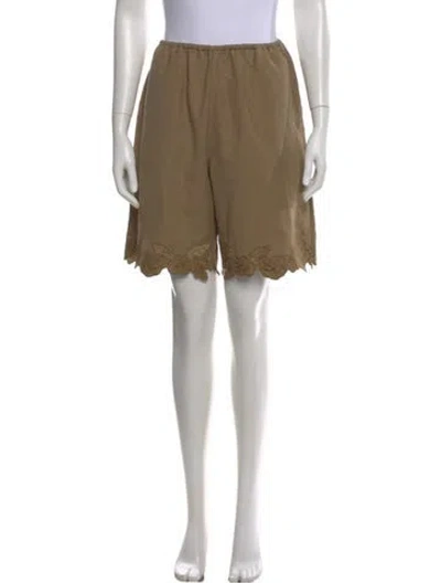 Pre-owned Cordera Floral Print Mini Shorts In Neutral