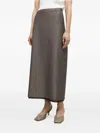 Cordera Frayed Maxi Skirt In Brown