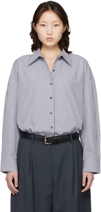 Cordera Gray & White Oversized Shirt