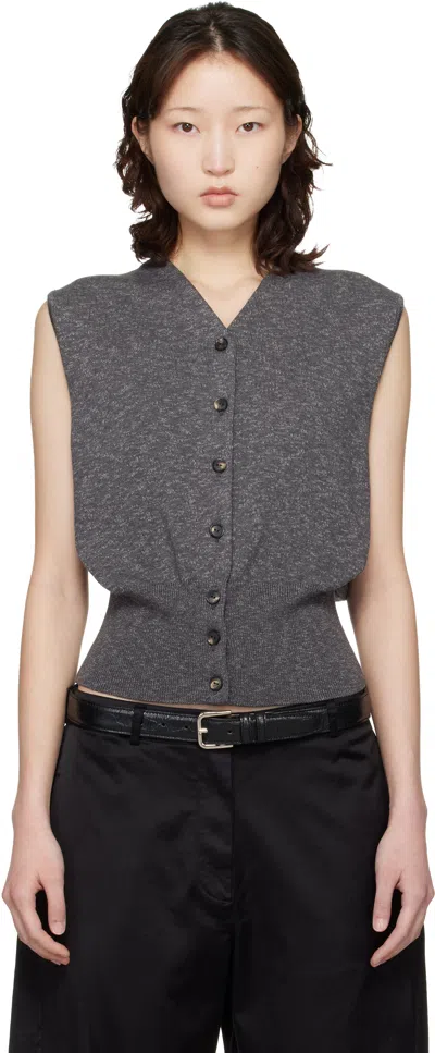 Cordera Gray Flecked Cotton Waistcoat