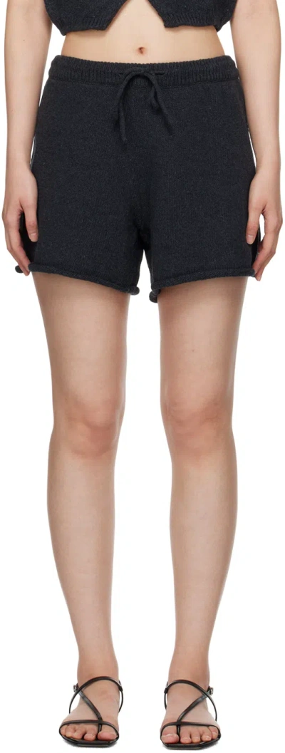 Cordera Gray Heather Shorts In Charcoal